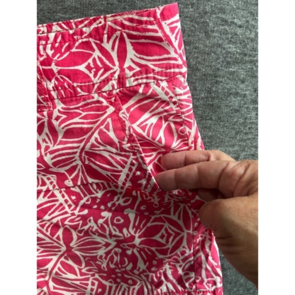Lilly Pulitzer Pink White Giraffe Print Shorts Womens Casual Summer Tropical - Picture 4 of 12